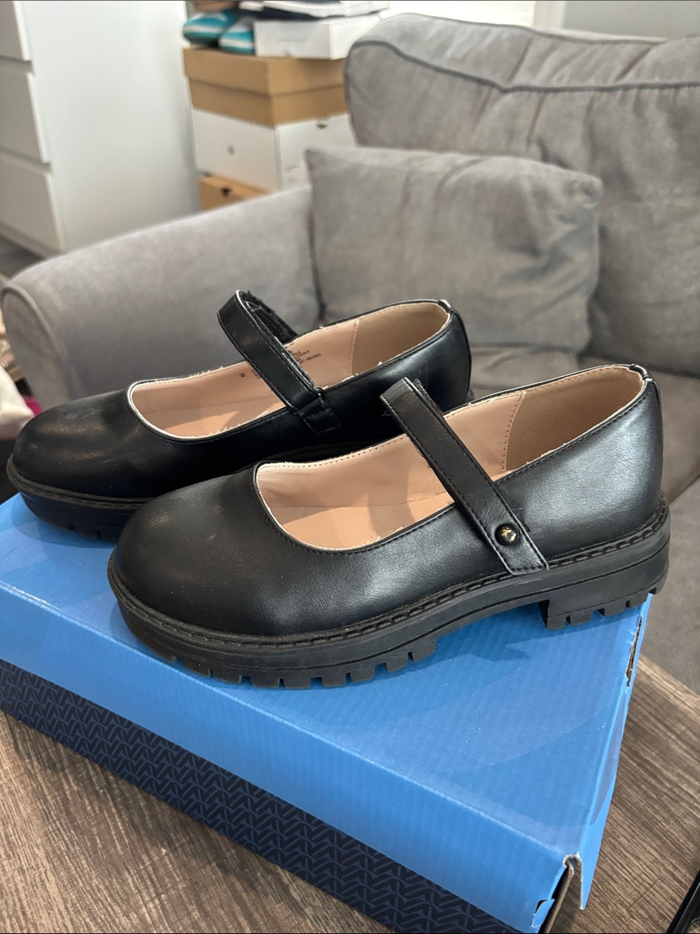 The Children's Place Black Mary Jane Strap Shoes